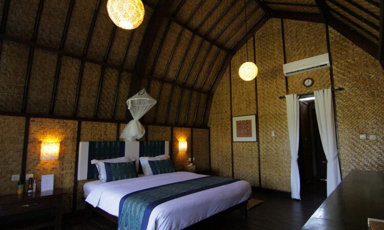 Sumbawa Island, Samawa Seaside Cottages: One Bedroom Lumbung Interior View 