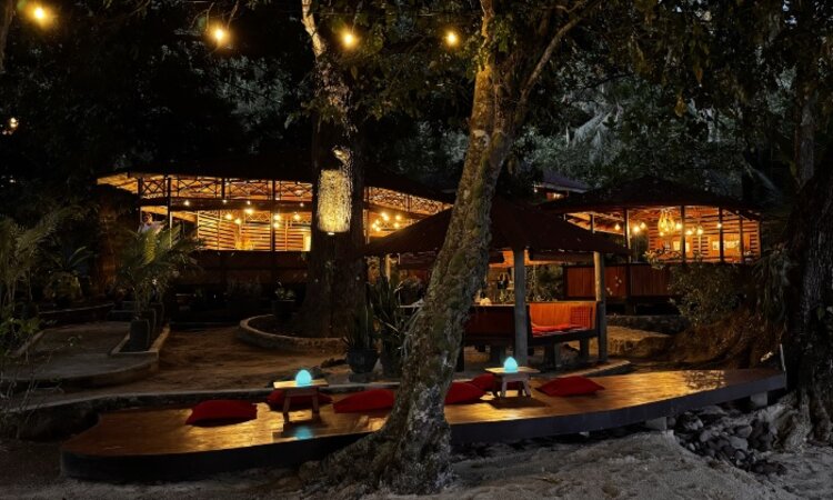 Indonesia, North Sulawesi: Pulisan Resort at Night