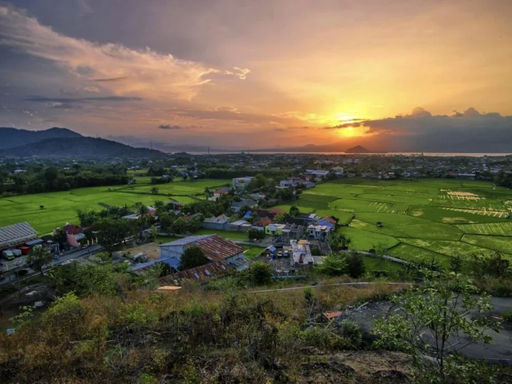 Sunset in East Sumbawa, Lesser Sunda Islands in Indonesia