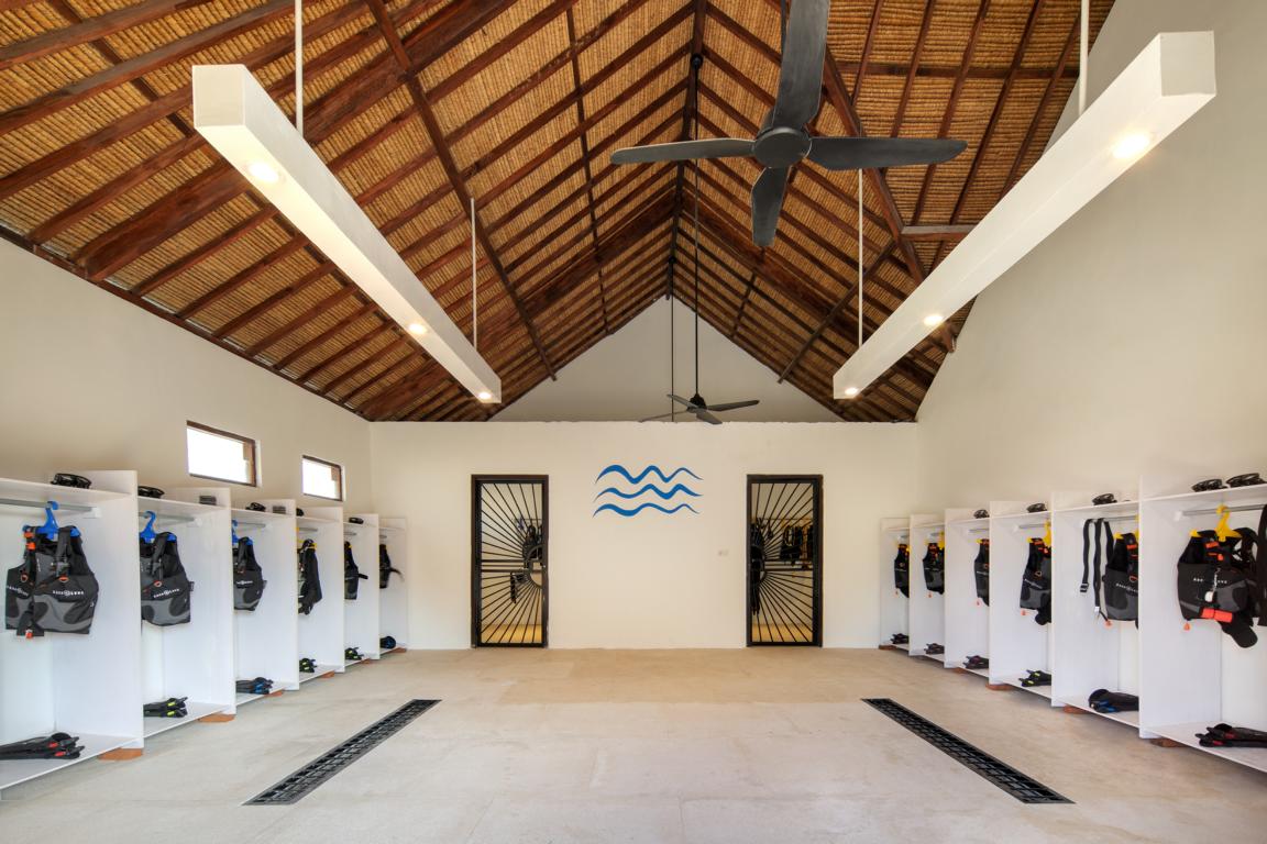 Sumbawa, Lesser Sunda Islands: Storage room for diving equipment at Mocean Dive Resort