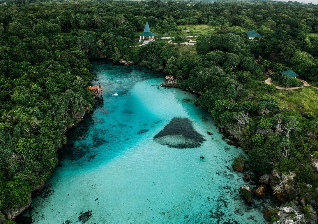 Indonesia, Sumba Island: Hidden lake with crystal clear water