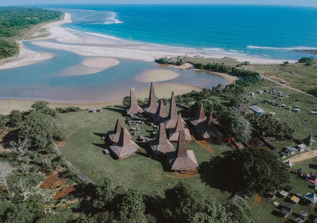 Indonesia, Sumba Island: Traditional village by the sea