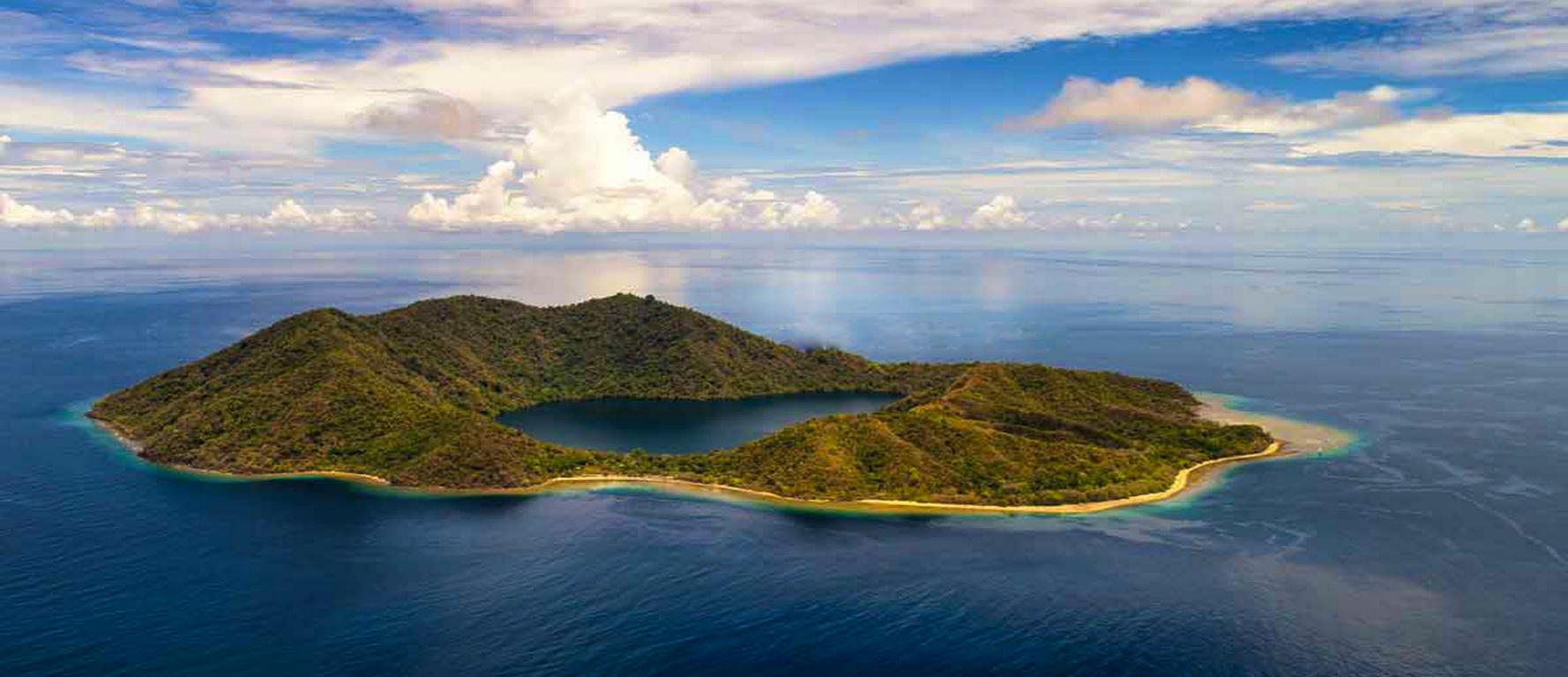 Satonda Island with inland lake, Sumbawa/Indonesia
